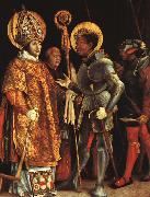  Matthias  Grunewald The Disputation of St.Erasmus and St.Maurice Norge oil painting reproduction